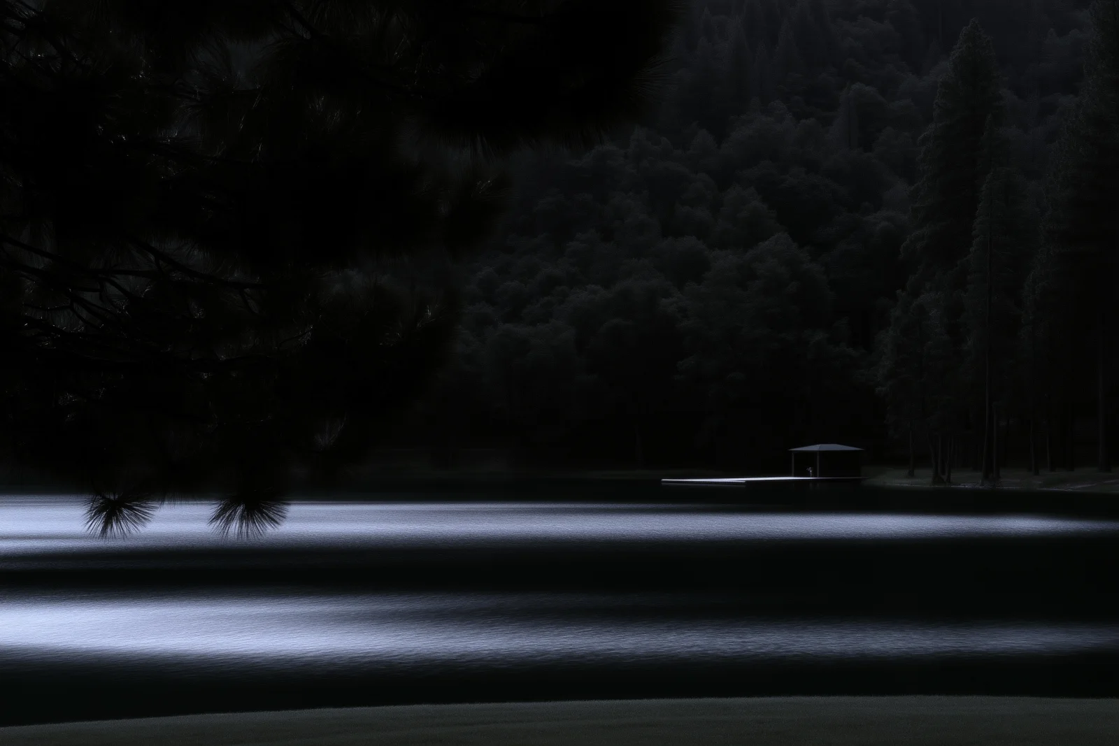 Open landscape with a small recreation operations presence.
